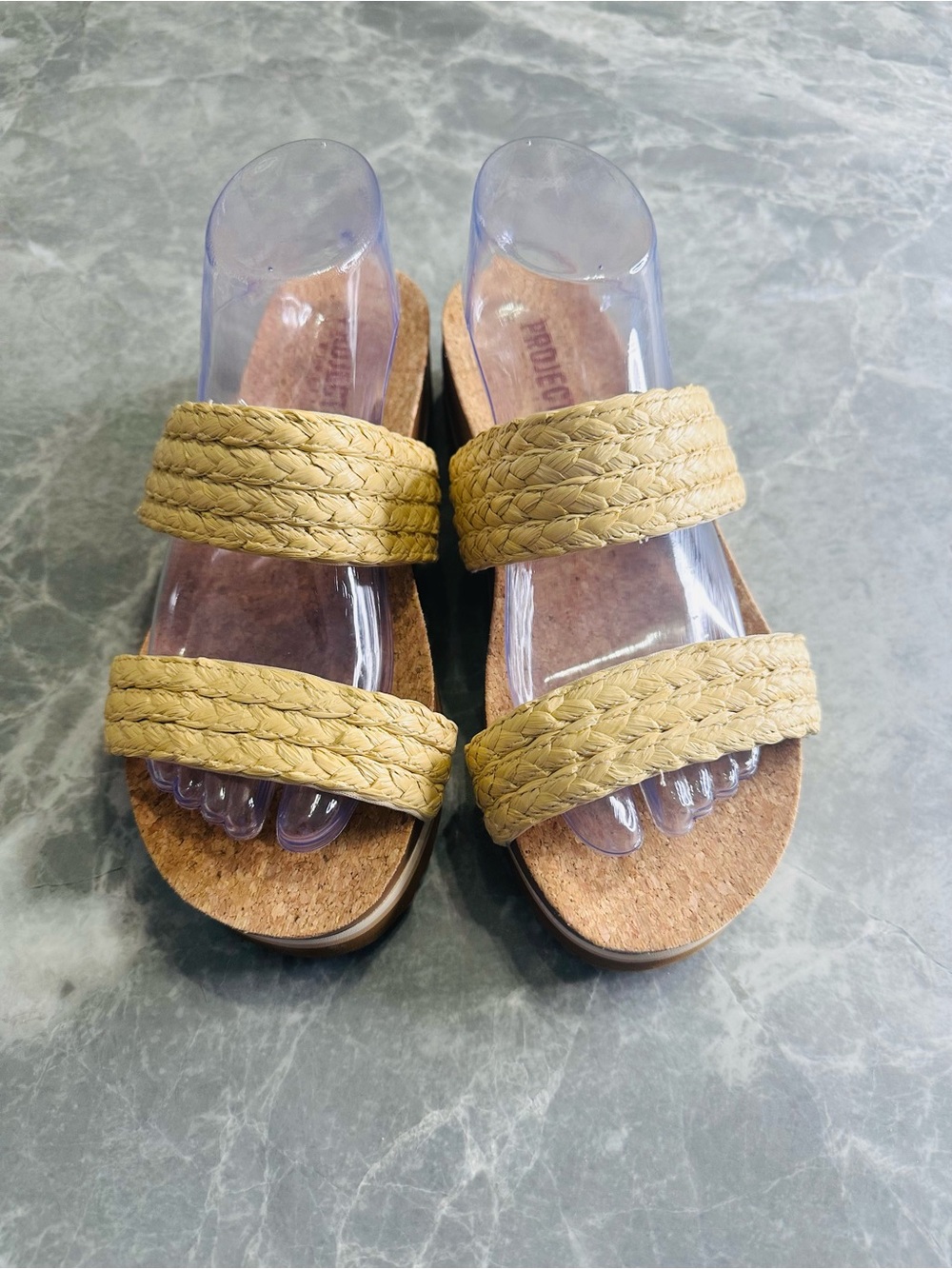Project Cloud Women's Sandals Neutral Riptide 8 Memory Foam Cork Platform